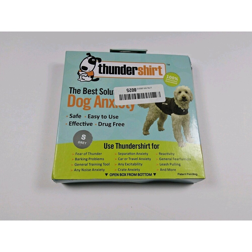 Thundershirt Dog Anxiety Storm Separation Grey Shirt Size S